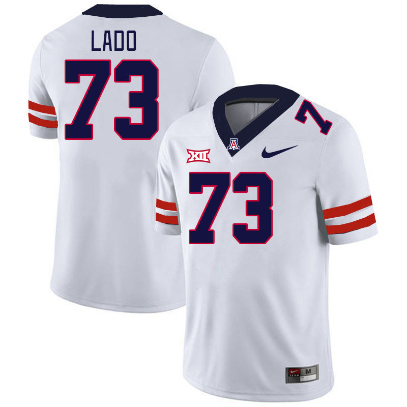 Men #73 Matthew Lado Arizona Wildcats Big 12 Conference College Football Jerseys Stitched-White